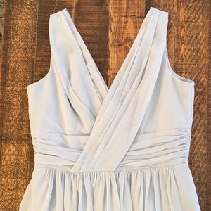 Dessy Collection Surpliced Ruched Chiffon Gown